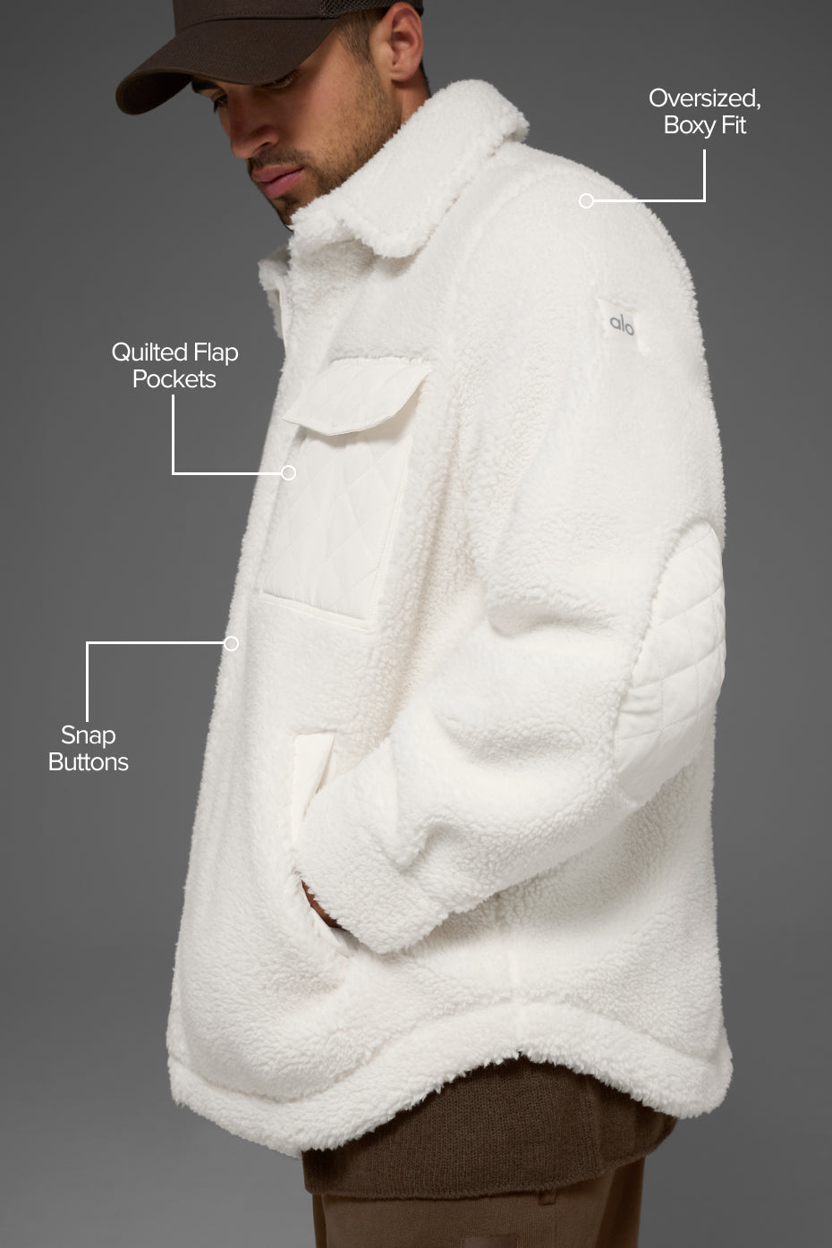 Sherpa Edge Shacket - Ivory — photo 2