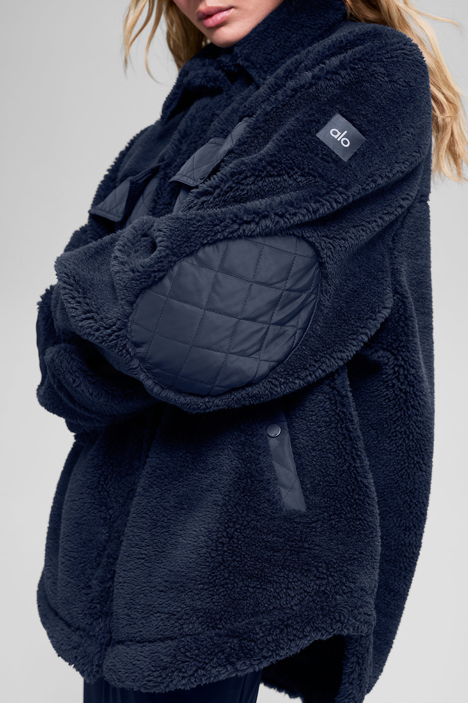 Sherpa Edge Shacket - Navy — photo 2
