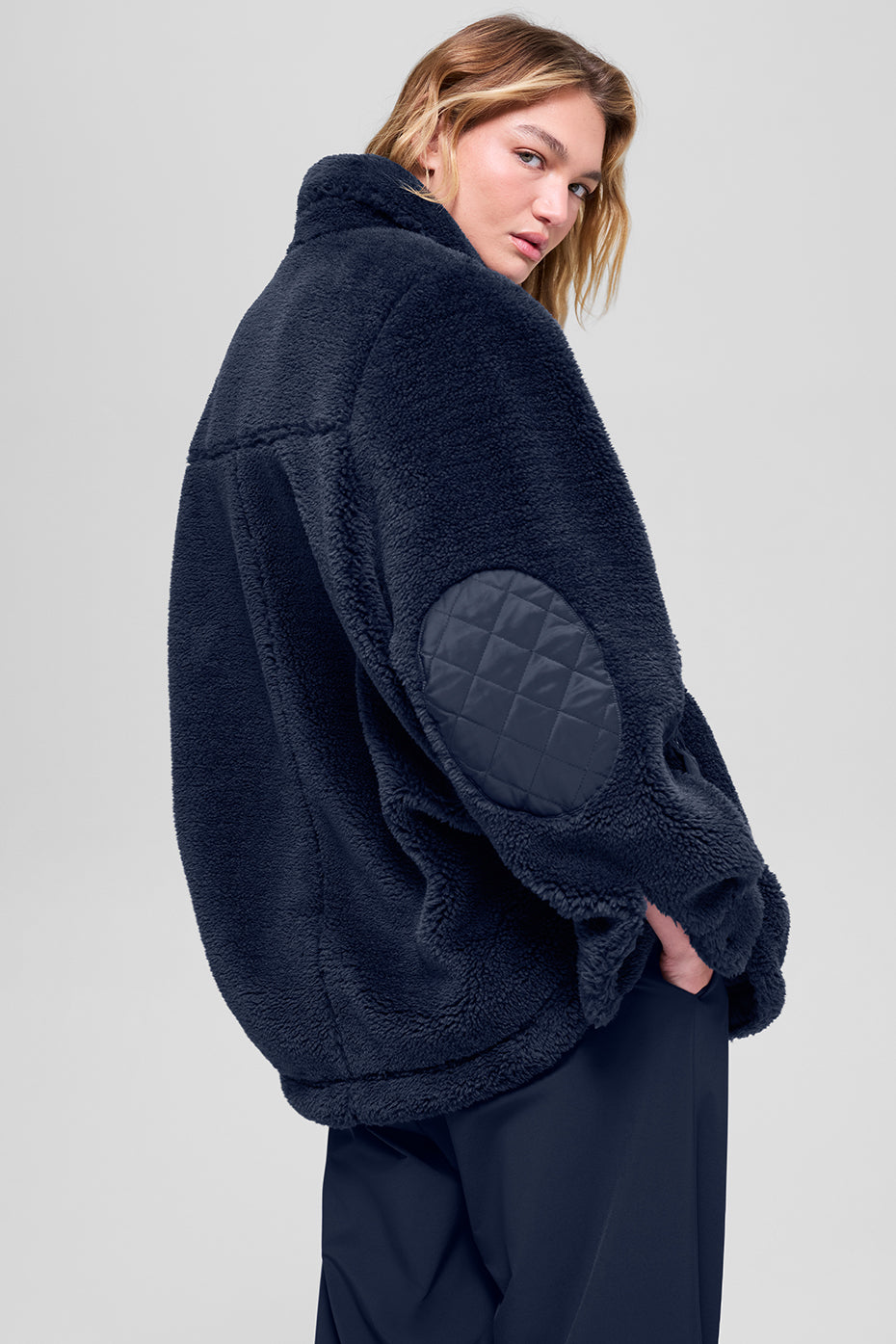 Sherpa Edge Shacket - Navy — photo 3