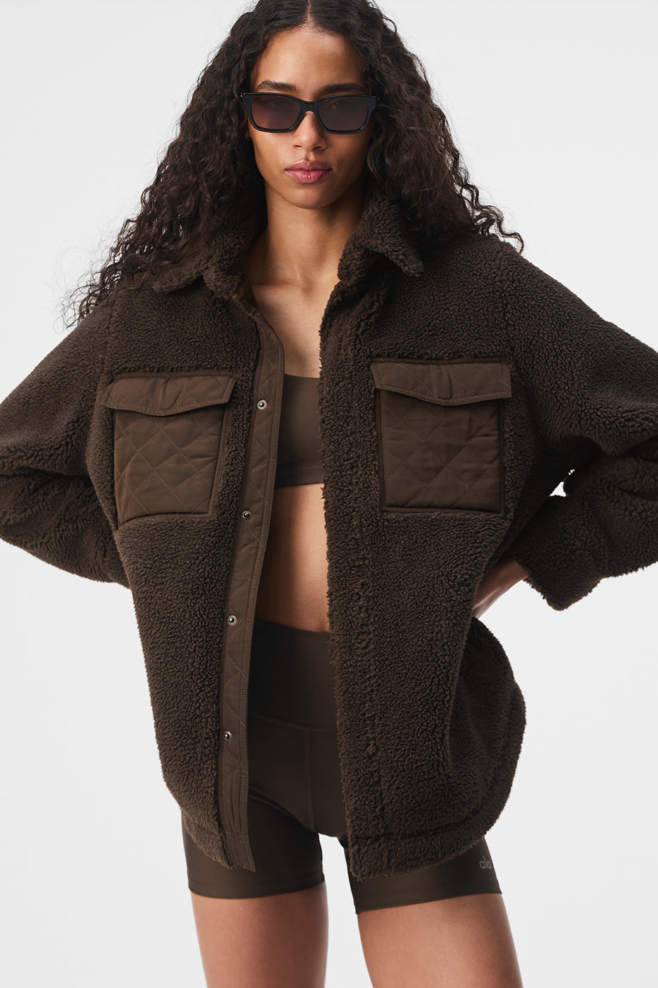 Sherpa Edge Shacket - Espresso — photo 1