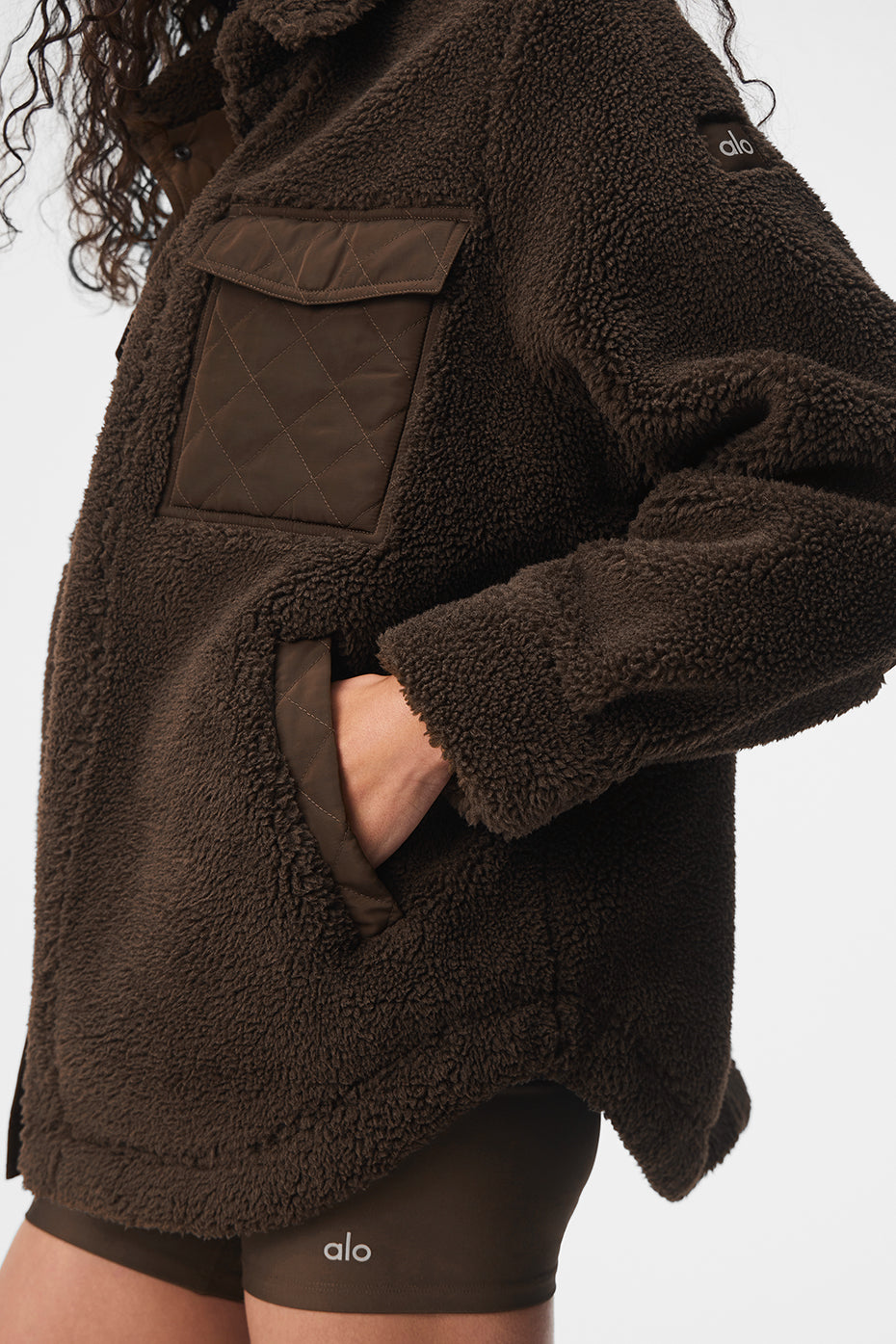 Sherpa Edge Shacket - Espresso — photo 3