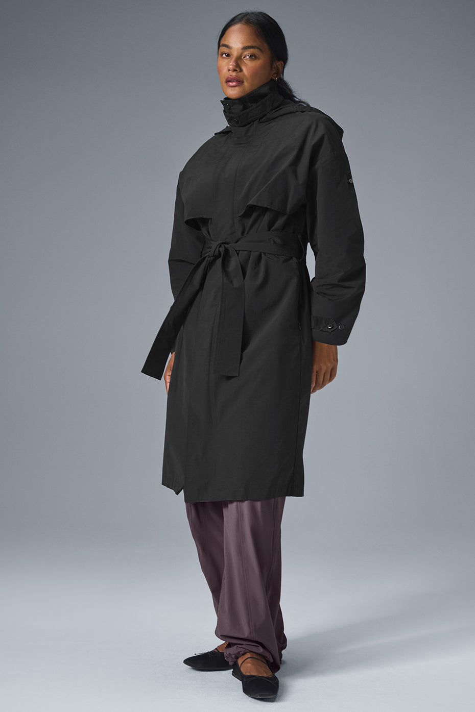 Crinkle On The Move Trench - Black — photo 1