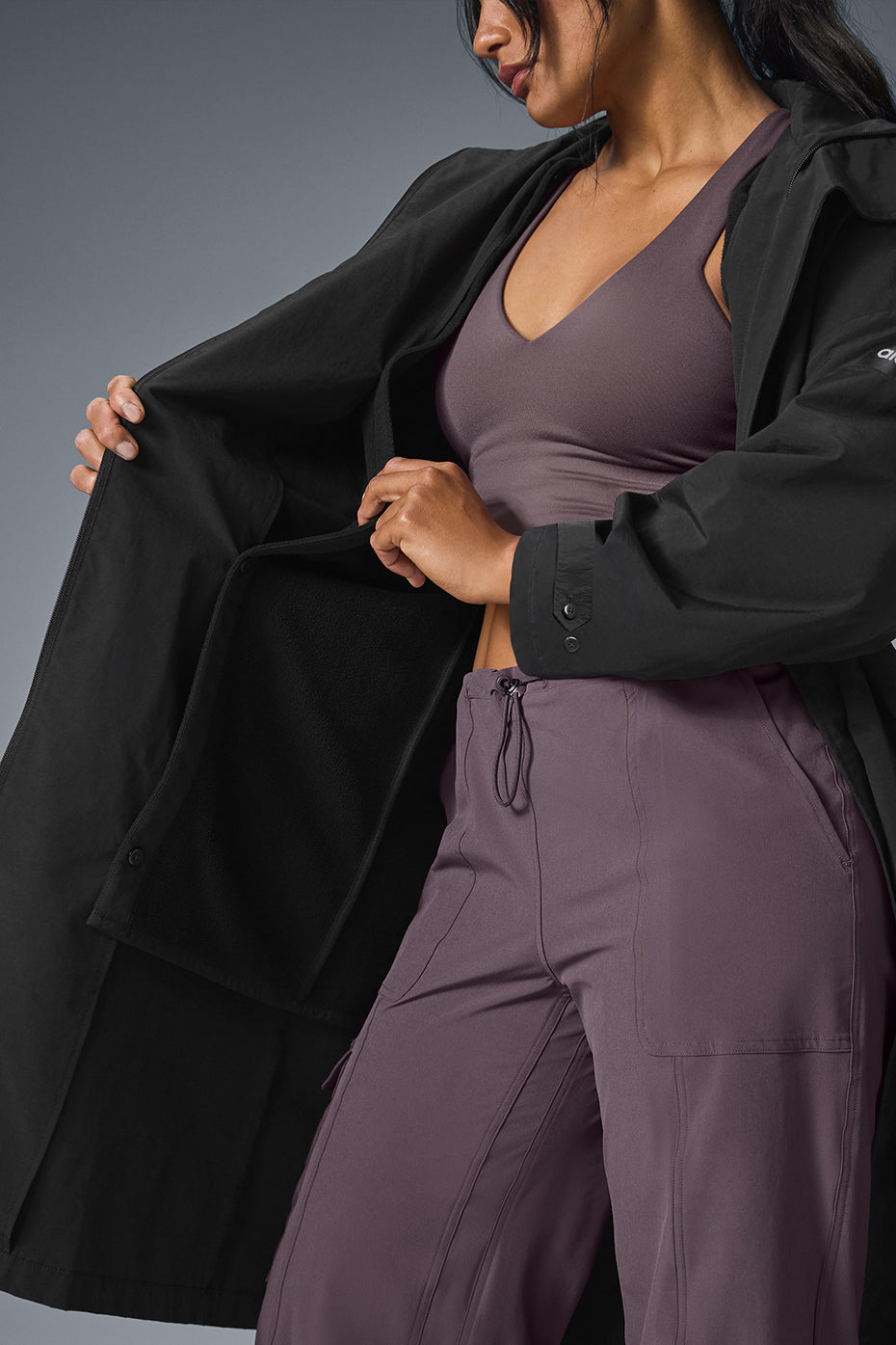 Crinkle On The Move Trench - Black — photo 5