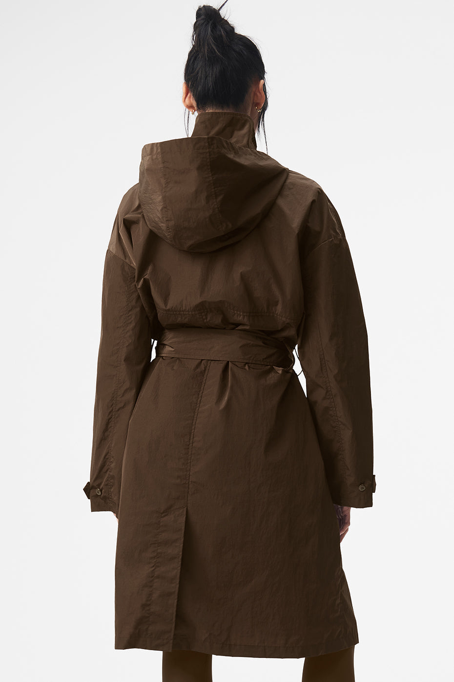 Crinkle On The Move Trench - Espresso — photo 3