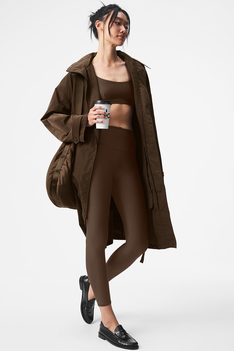 Crinkle On The Move Trench - Espresso — photo 5