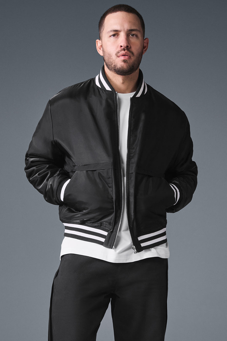 Afterglow Varsity Jacket - Black — photo 1