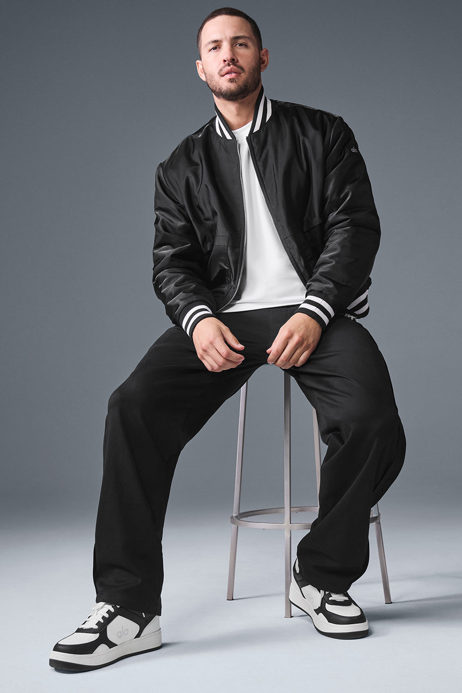Afterglow Varsity Jacket - Black — photo 4