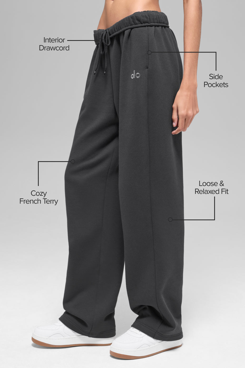 Accolade Straight Leg Sweatpant - Anthracite — photo 2