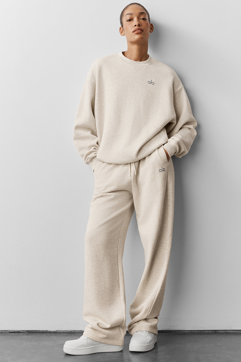 Accolade Straight Leg Sweatpant - Oatmeal Heather — photo 5