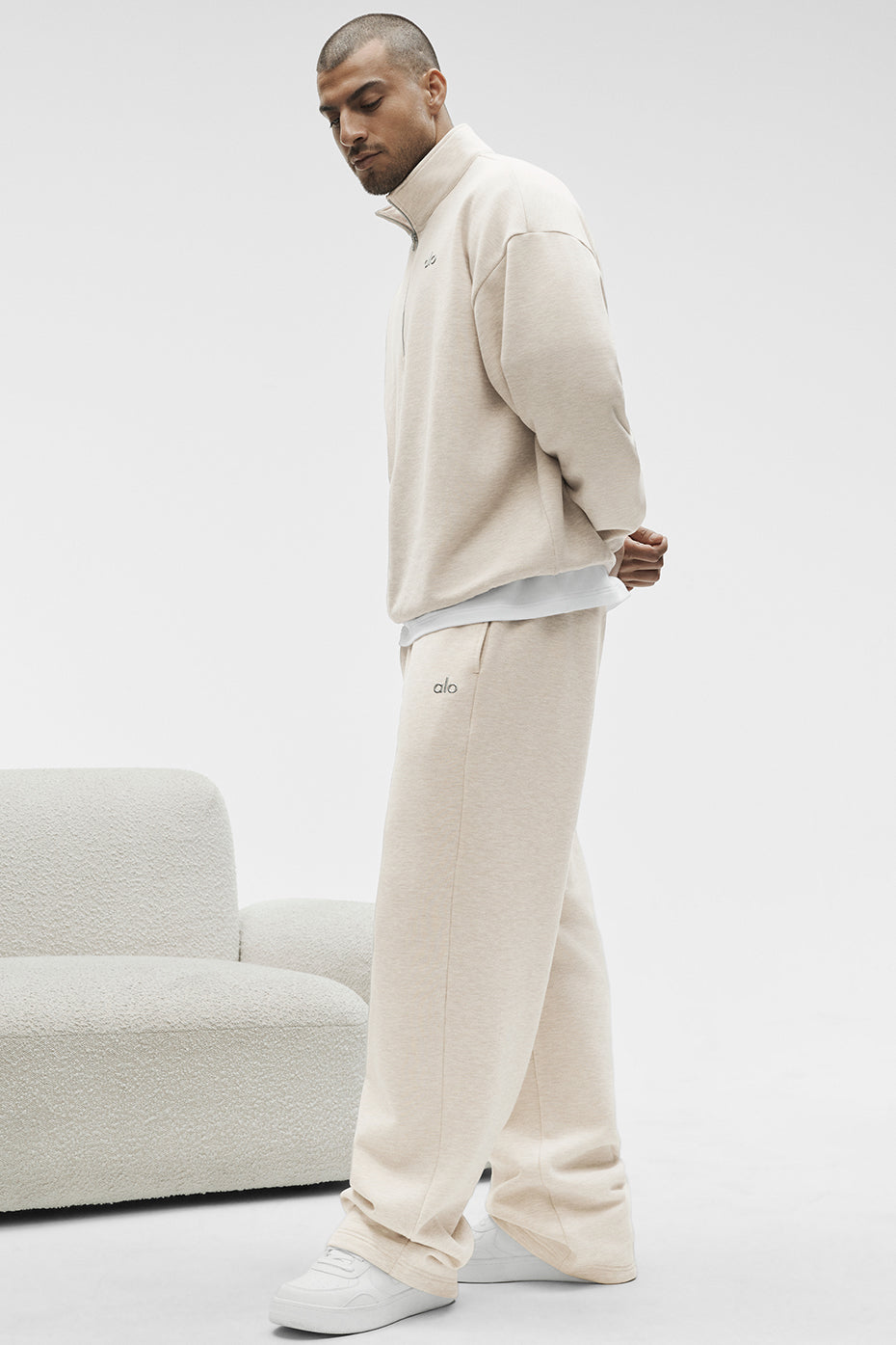 Accolade Straight Leg Sweatpant - Oatmeal Heather — photo 4