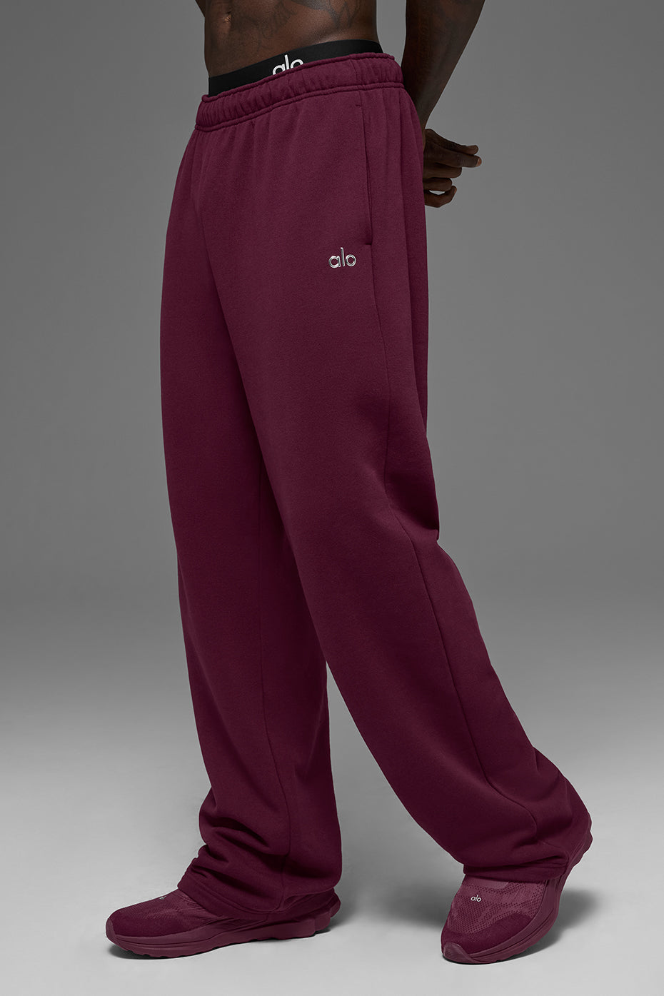 Accolade Straight Leg Sweatpant - Burgundy — photo 4