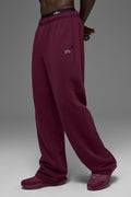 Accolade Straight Leg Sweatpant - Burgundy — photo 4