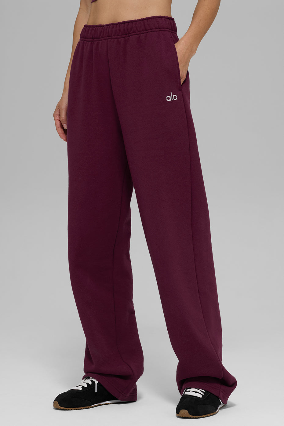 Accolade Straight Leg Sweatpant - Burgundy — photo 4