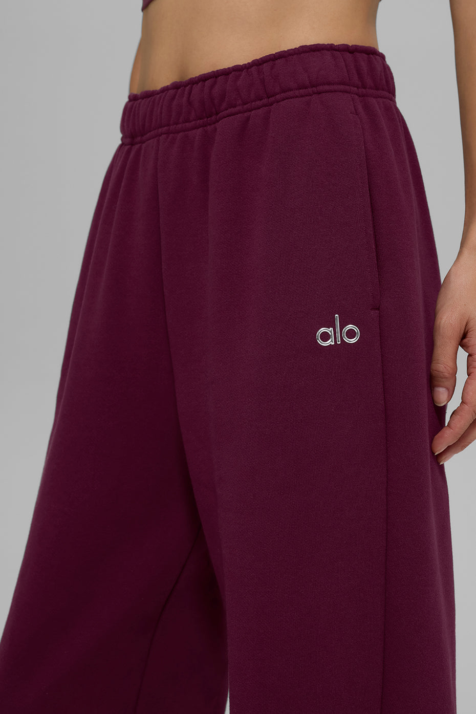 Accolade Straight Leg Sweatpant - Burgundy — photo 2