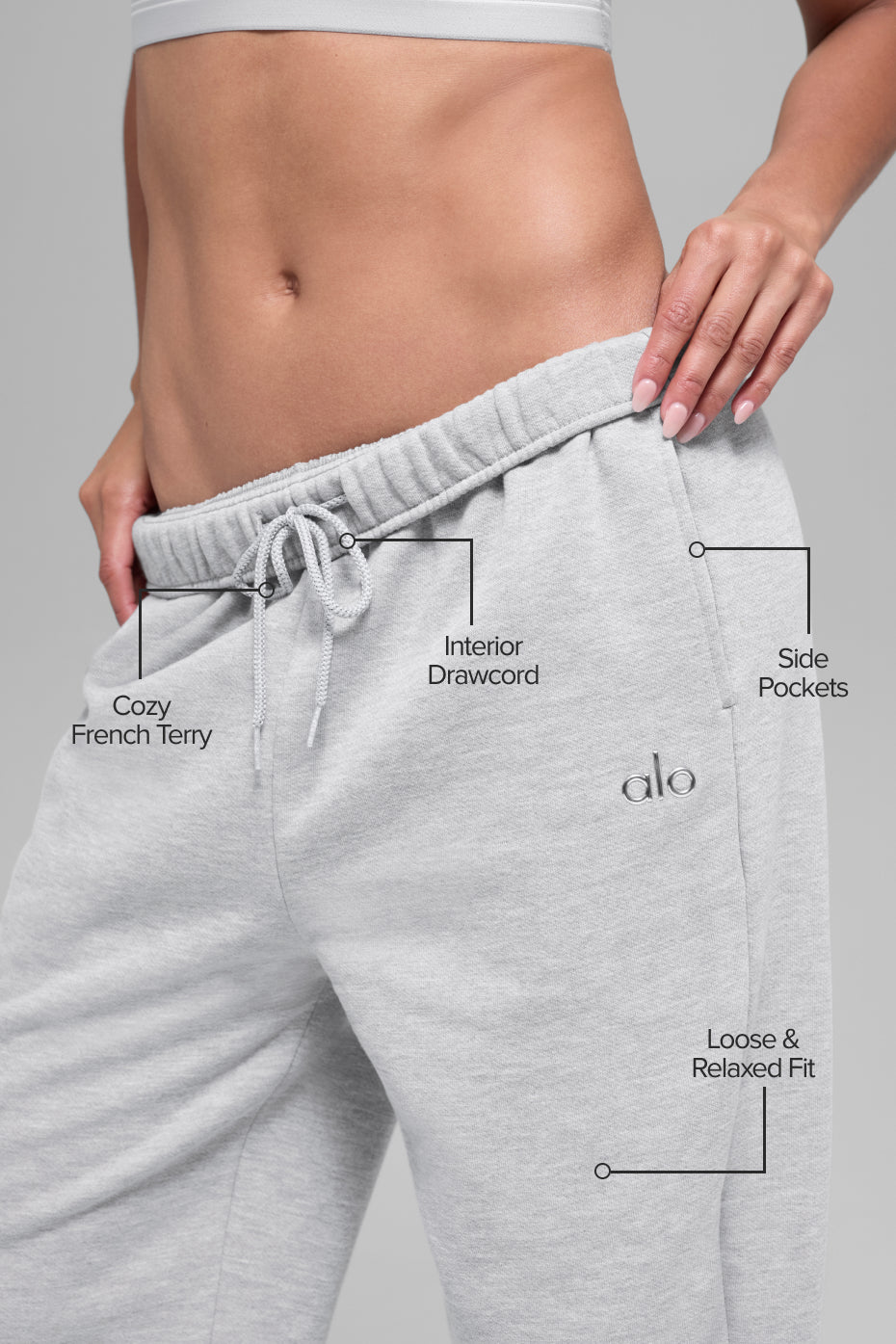 Accolade Straight Leg Sweatpant - Athletic Heather Grey — photo 2