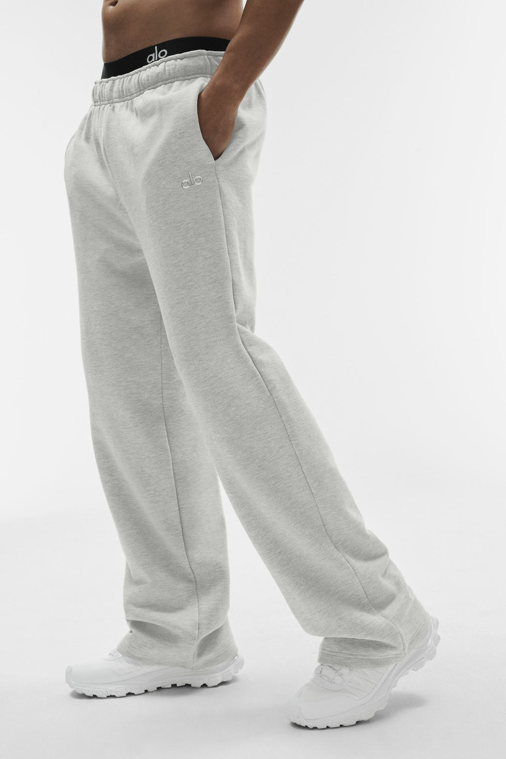 Accolade Straight Leg Sweatpant - White Heather — photo 1