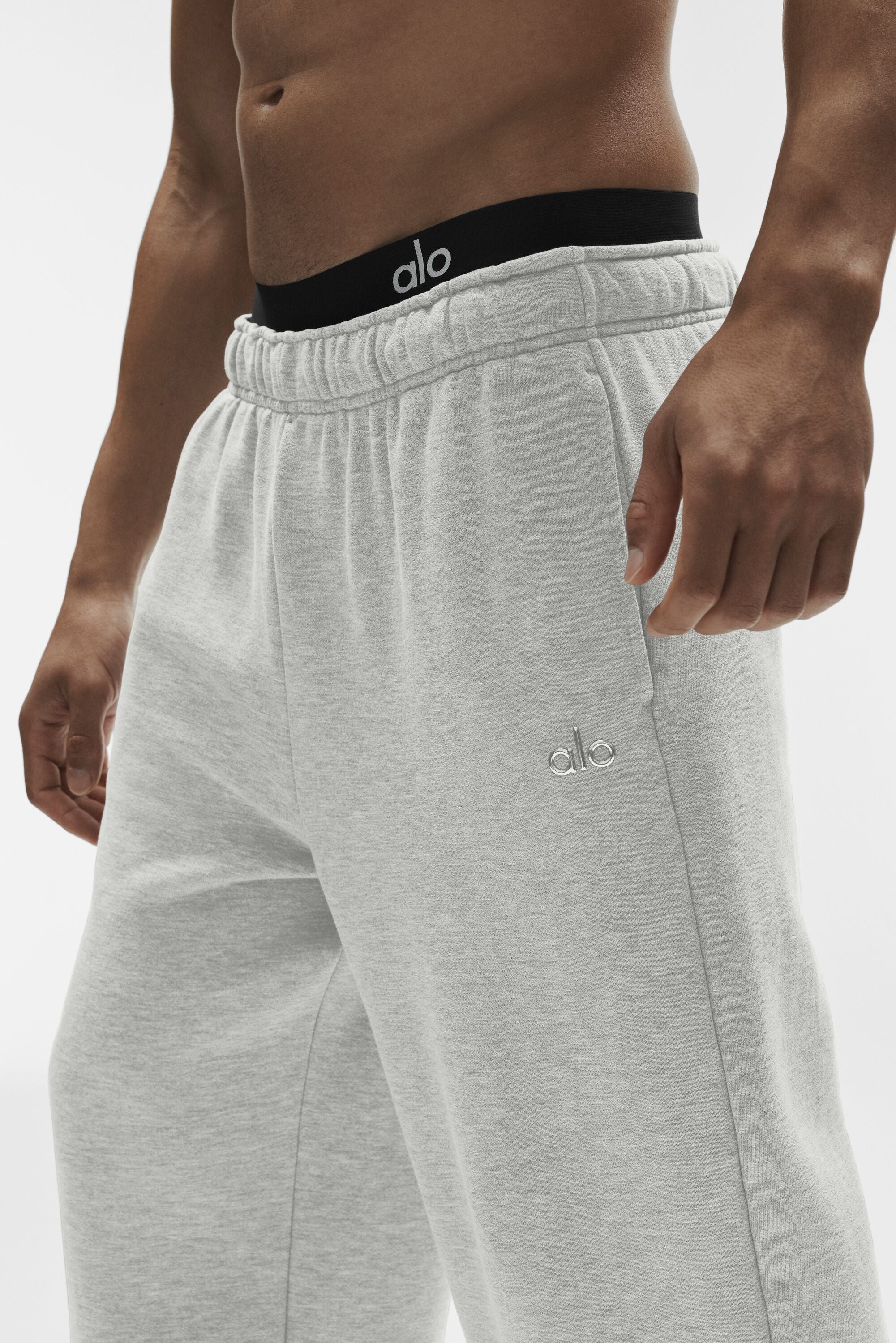 Accolade Straight Leg Sweatpant - White Heather — photo 3