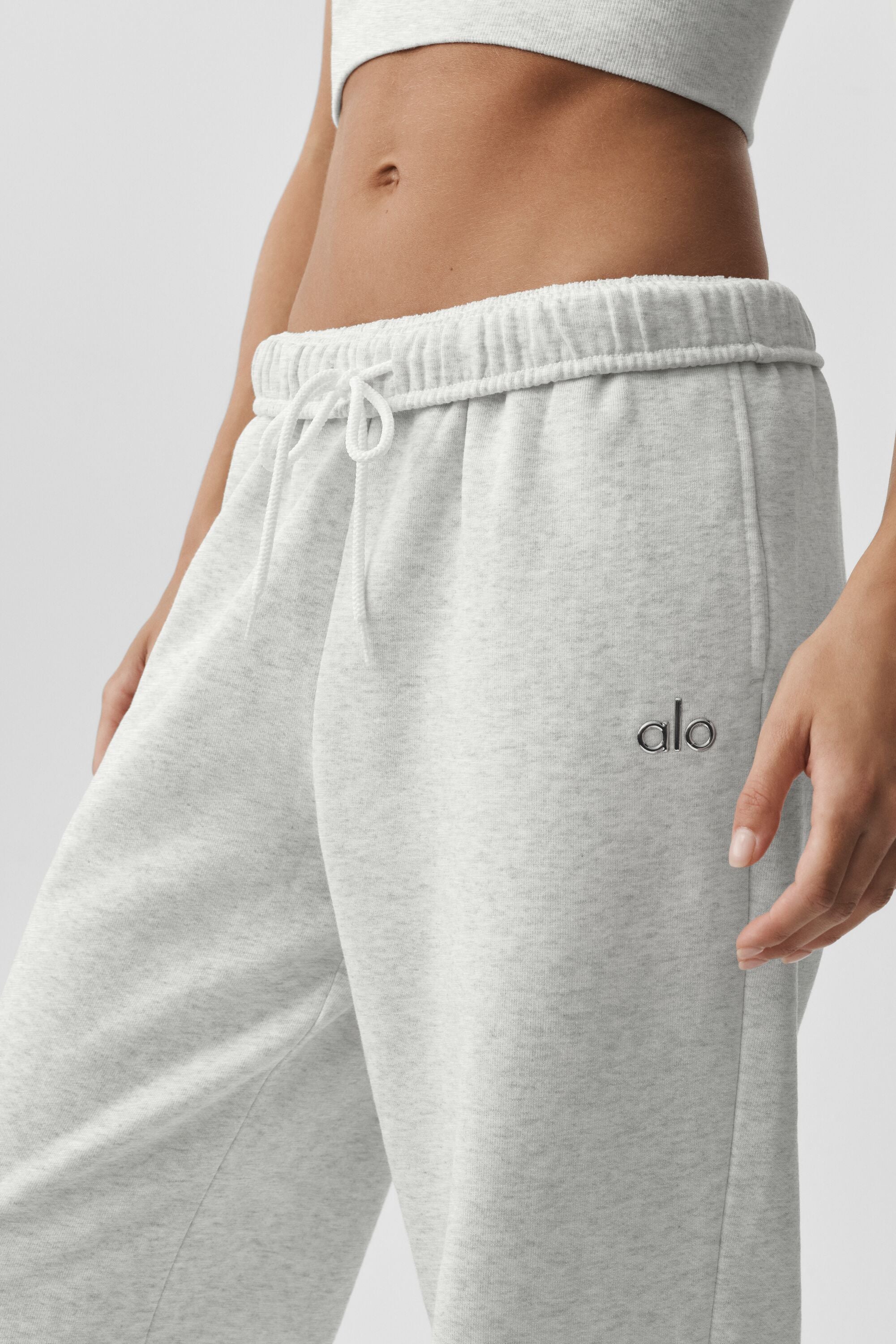Accolade Straight Leg Sweatpant - White Heather — photo 3
