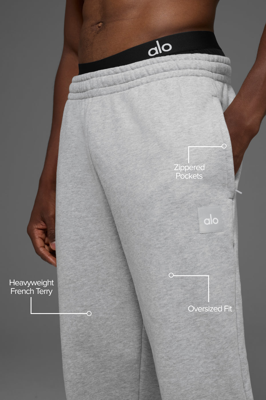 Cuffed Renown Heavy Weight Sweatpant - Athletic Heather Grey — photo 2