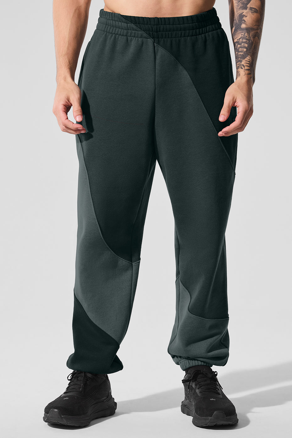 Make Waves Sweatpant - Charcoal Green Tonal — photo 1