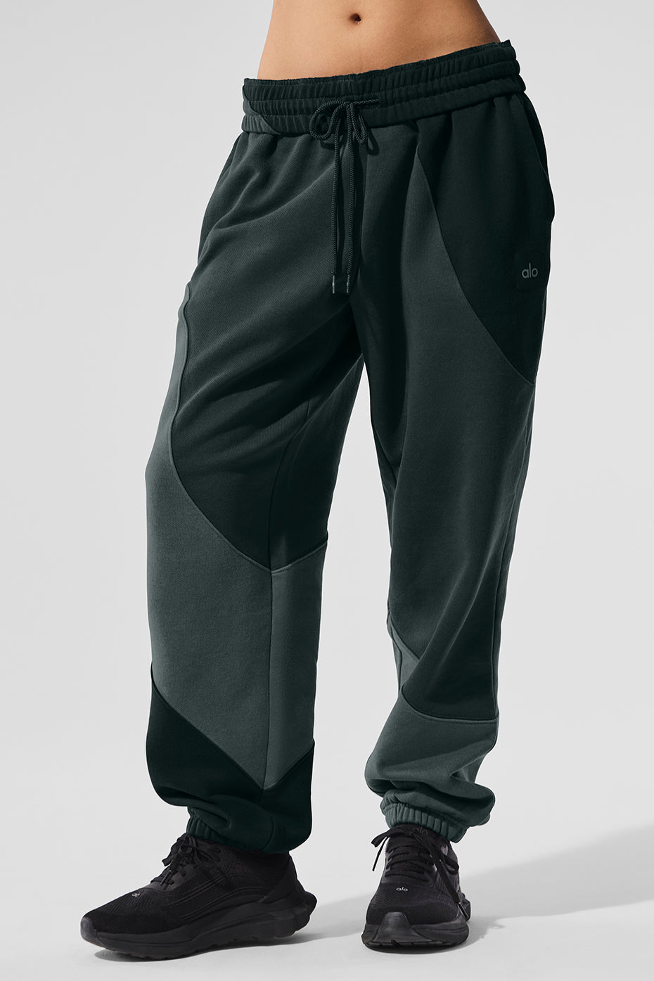 Make Waves Sweatpant - Charcoal Green Tonal — photo 1