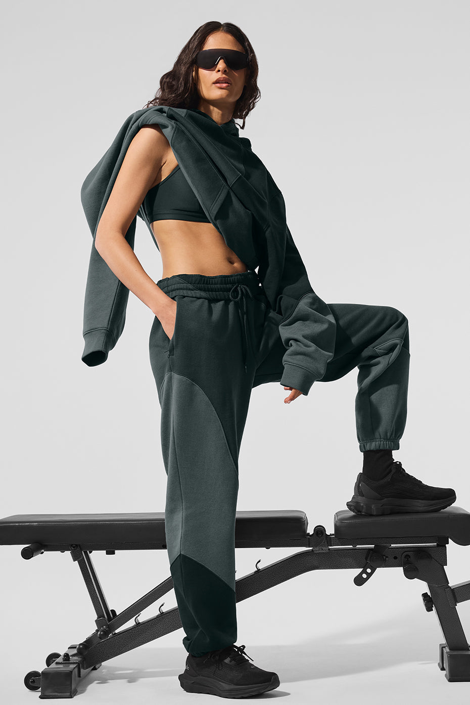 Make Waves Sweatpant - Charcoal Green Tonal — photo 4