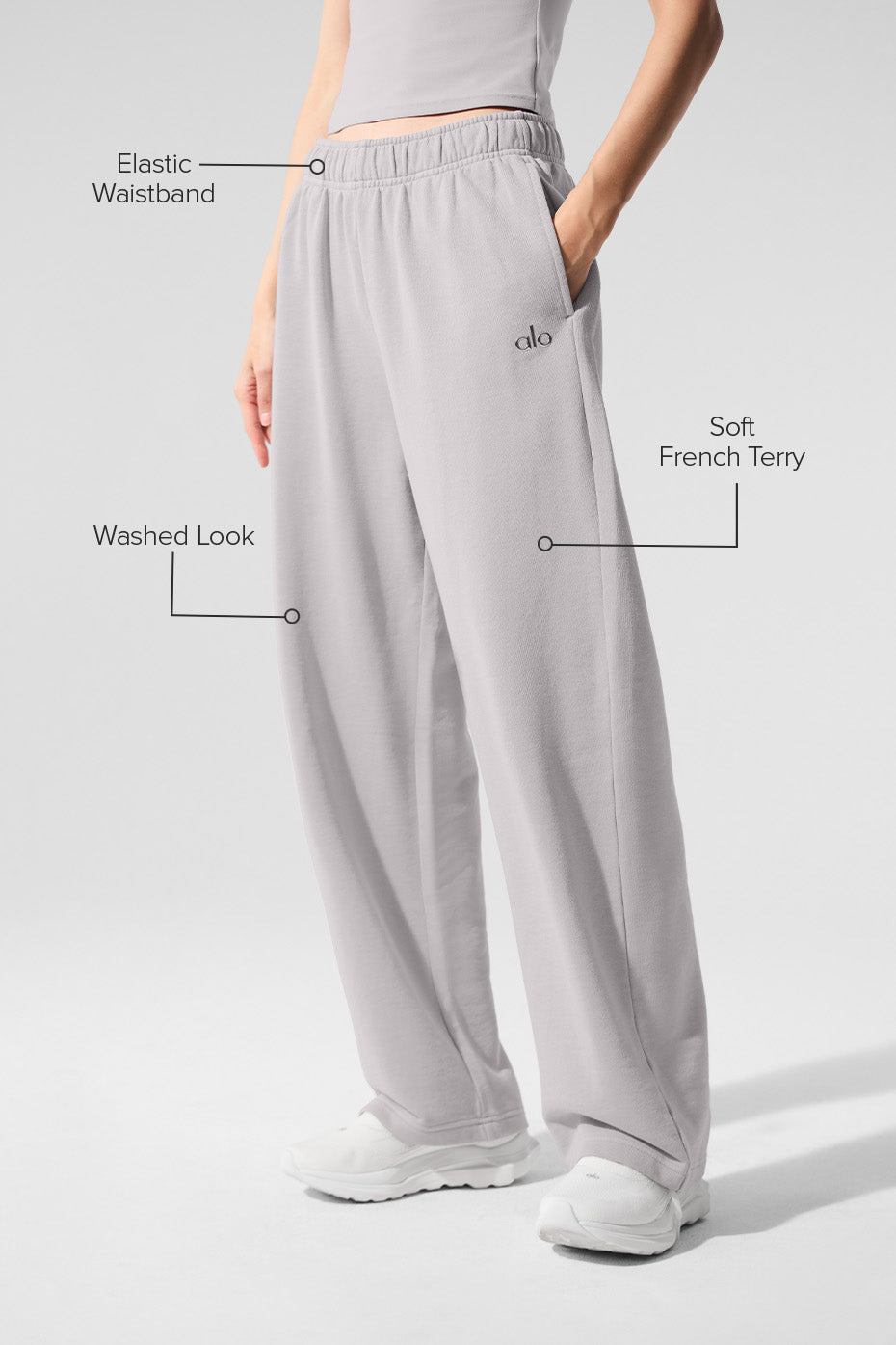 Washed Accolade Straight Leg Sweatpant - Grey Sky Wash — photo 2