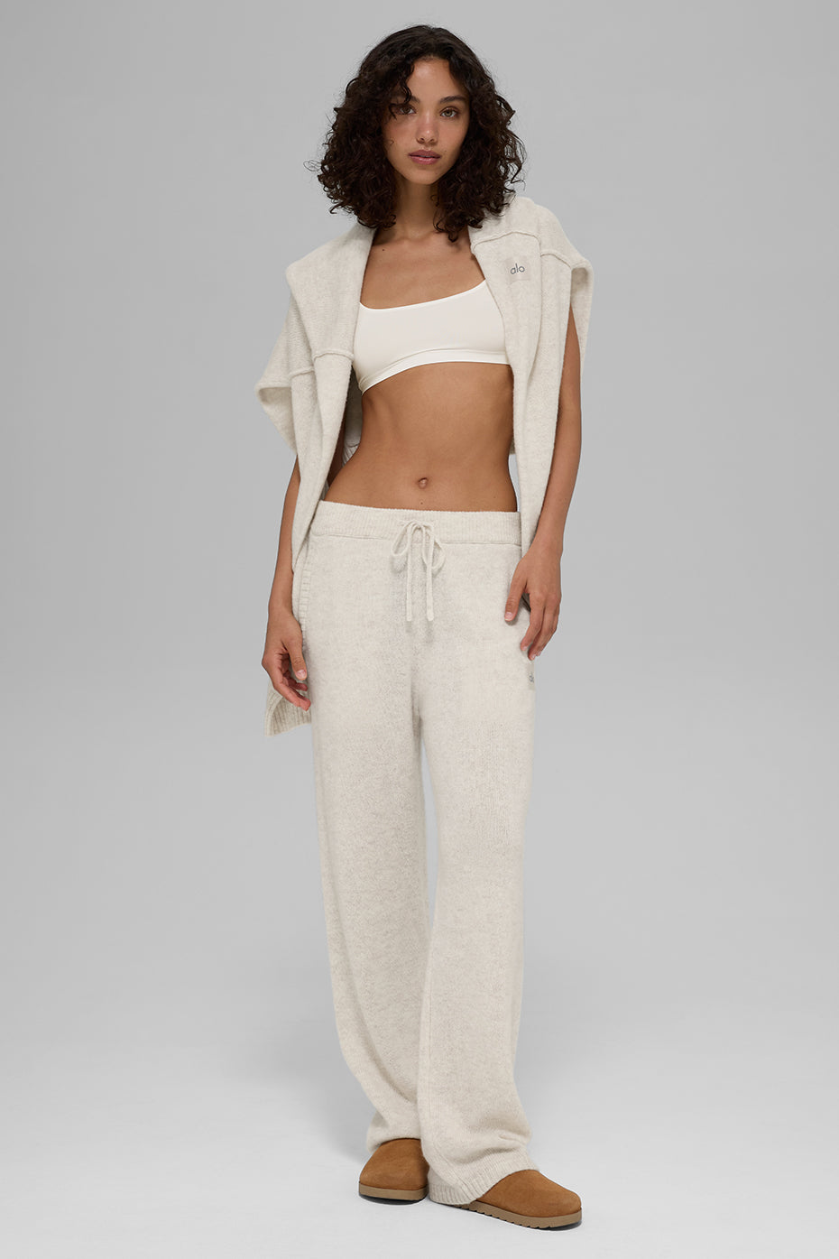 Wool Cashmere New Class Sweatpant - Bone Heather — photo 5