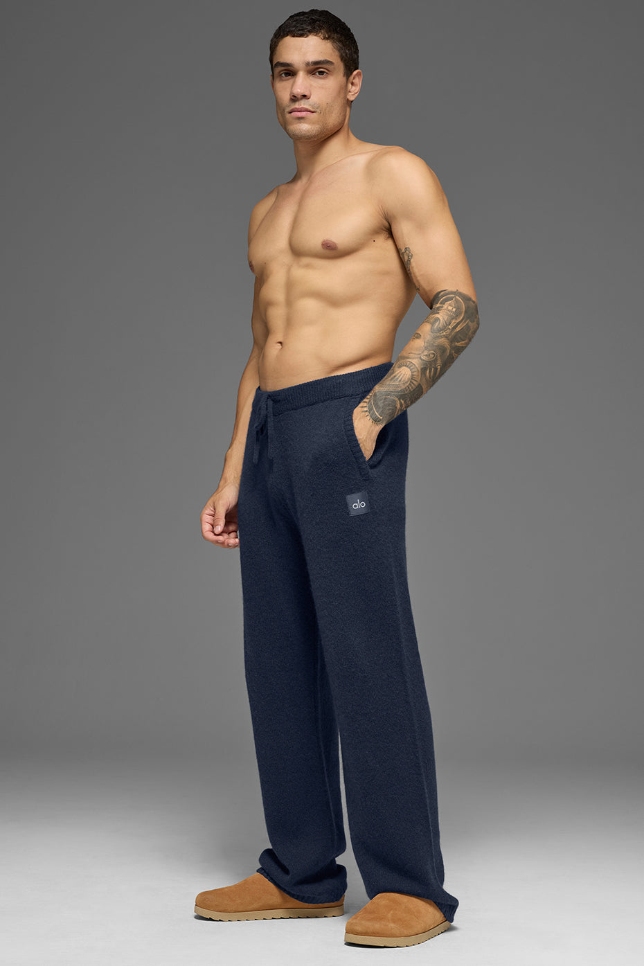Wool Cashmere New Class Sweatpant - Navy — photo 5