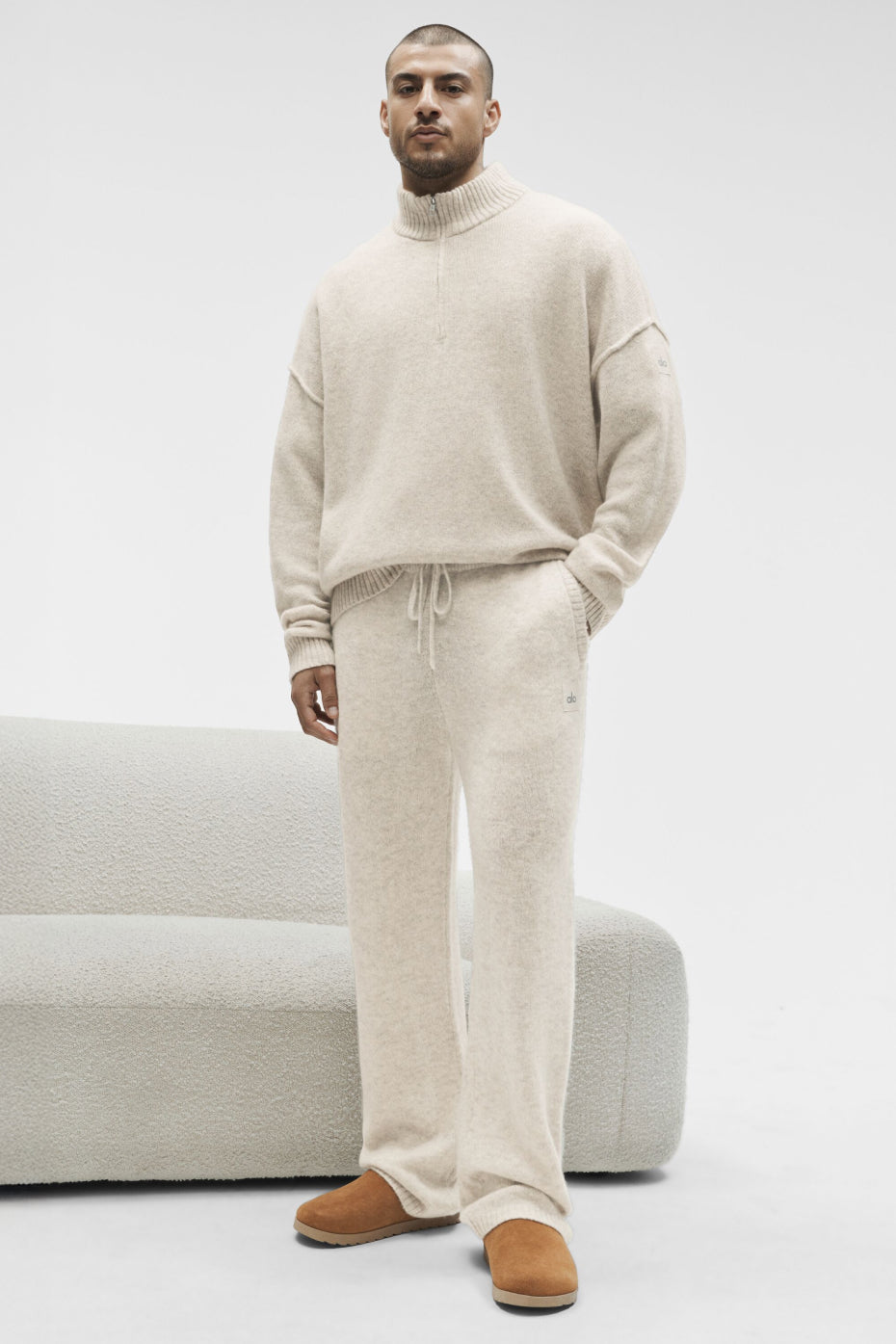 Wool Cashmere New Class Sweatpant - Oatmeal Heather — photo 5
