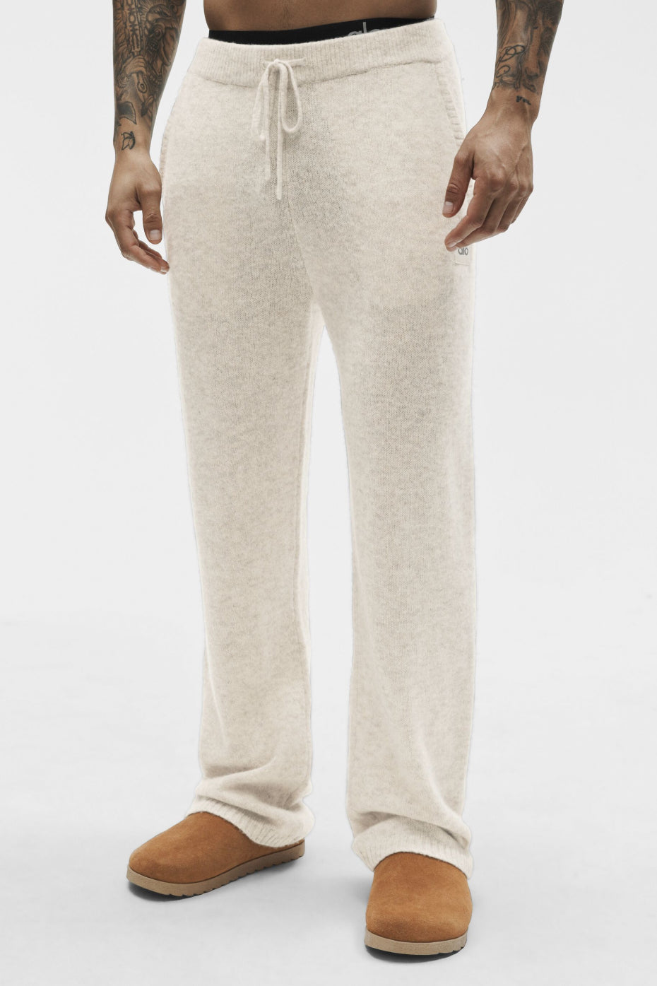 Wool Cashmere New Class Sweatpant - Oatmeal Heather — photo 2
