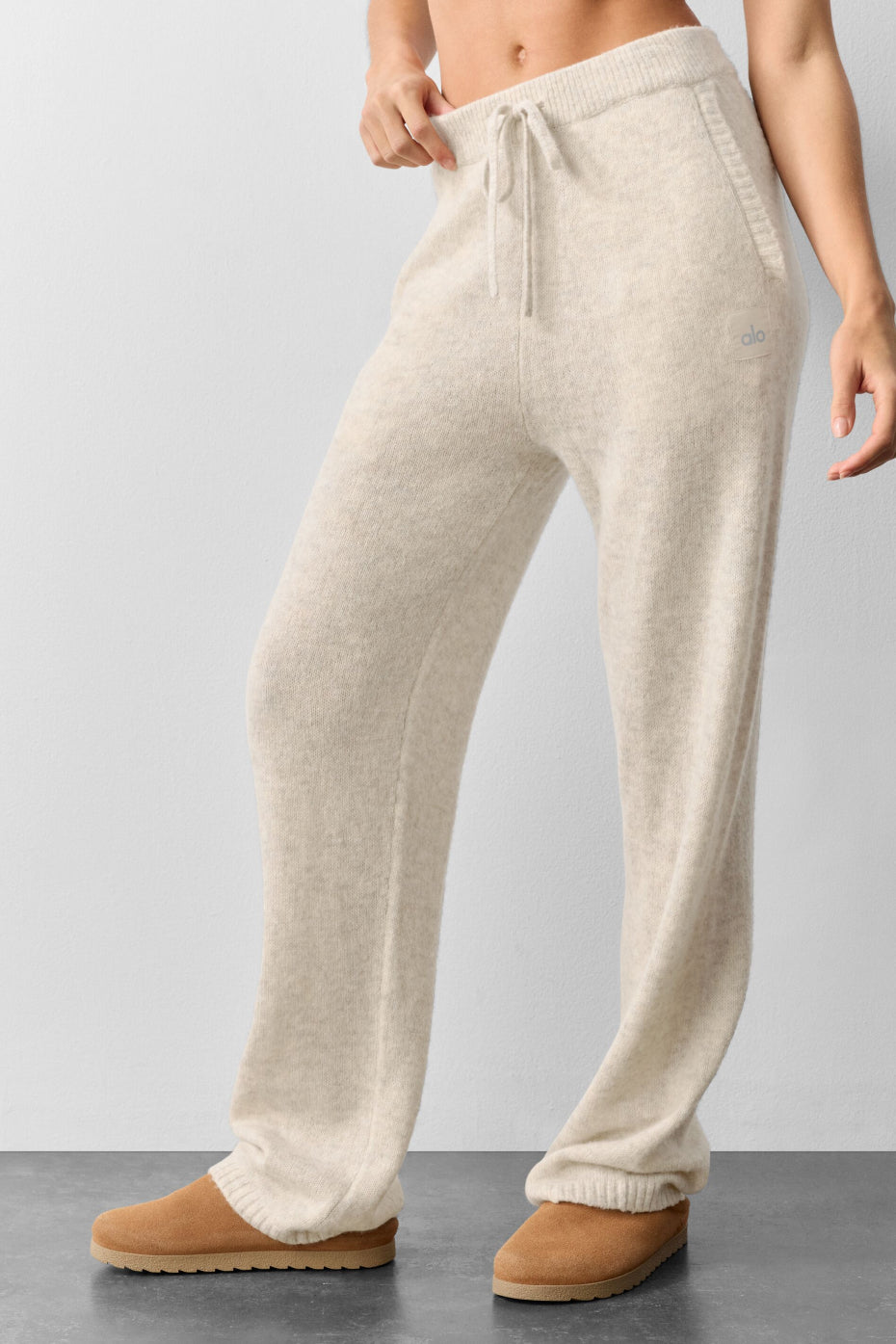 Wool Cashmere New Class Sweatpant - Oatmeal Heather — photo 3