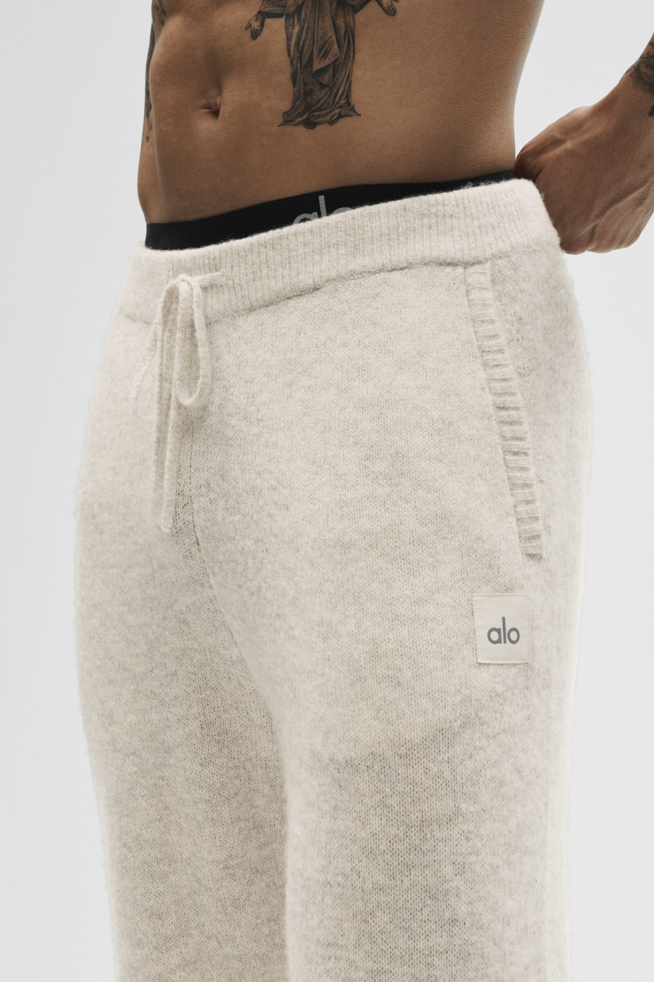 Wool Cashmere New Class Sweatpant - Oatmeal Heather — photo 3