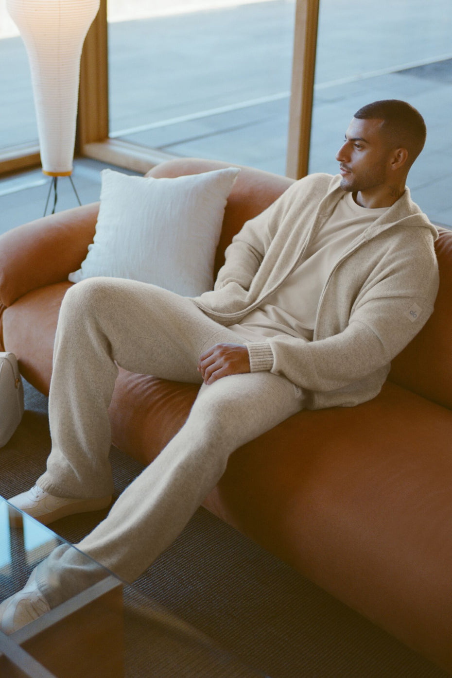 Wool Cashmere New Class Sweatpant - Oatmeal Heather — photo 1