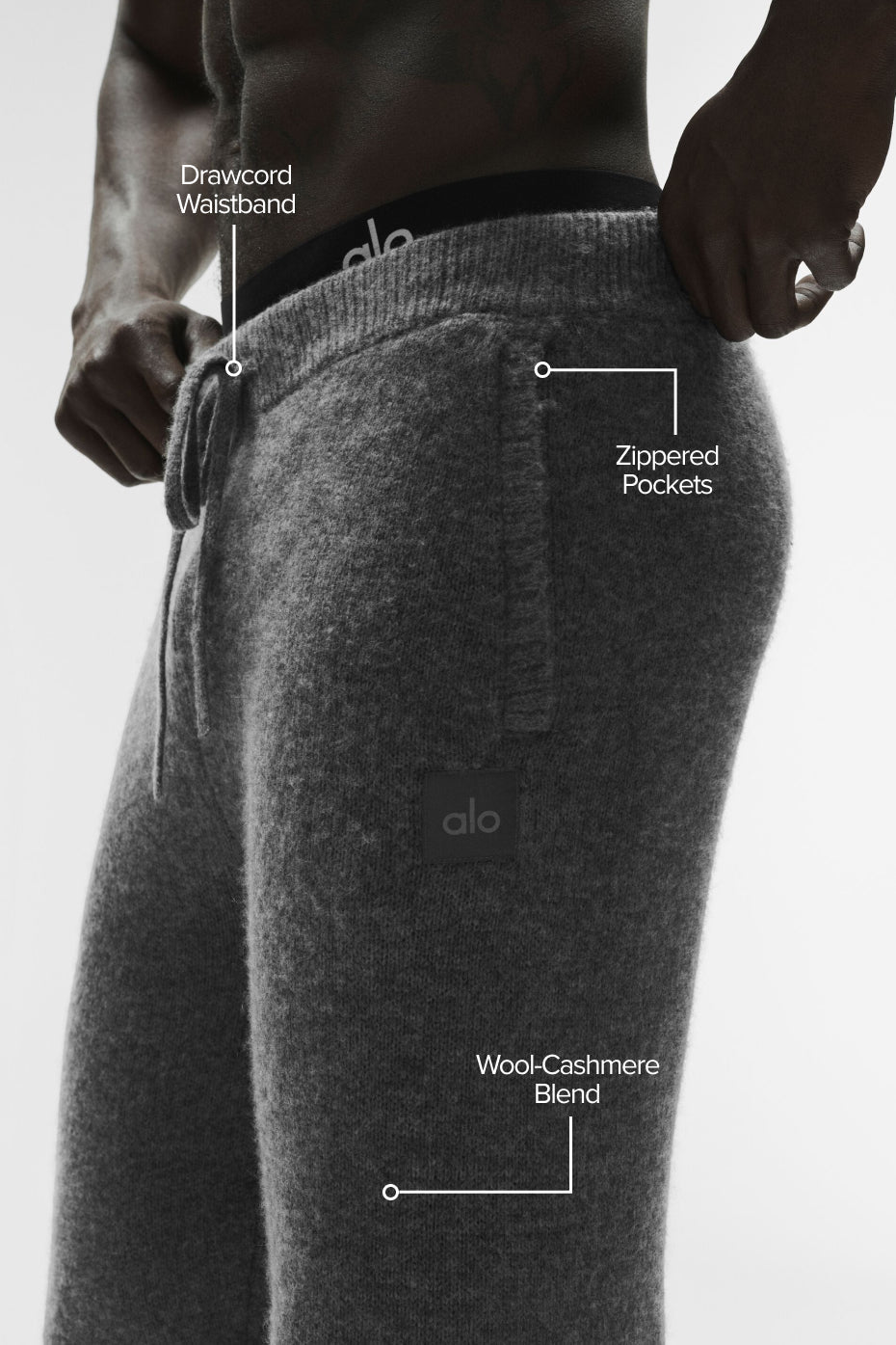 Wool Cashmere New Class Sweatpant - Platinum Grey — photo 2