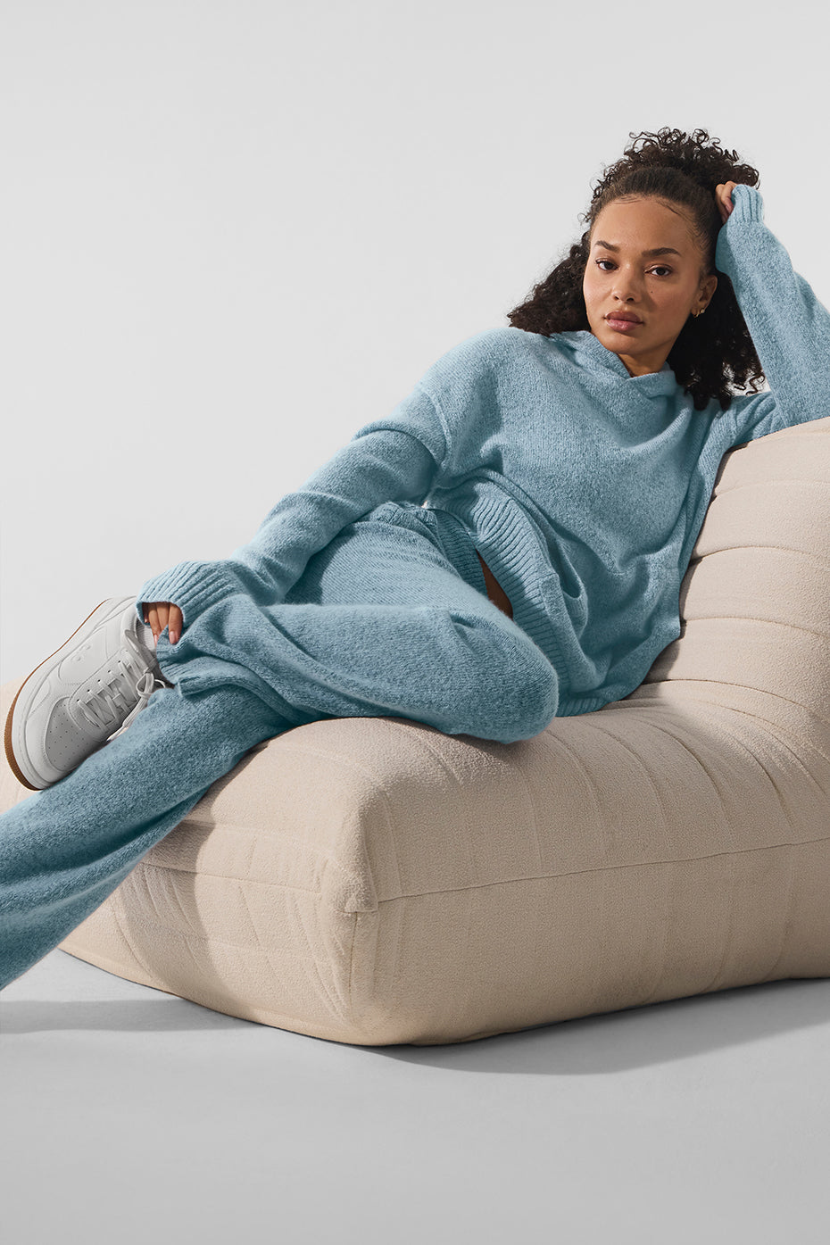 Wool Cashmere New Class Sweatpant - Celestial Blue Granite Heather — photo 6