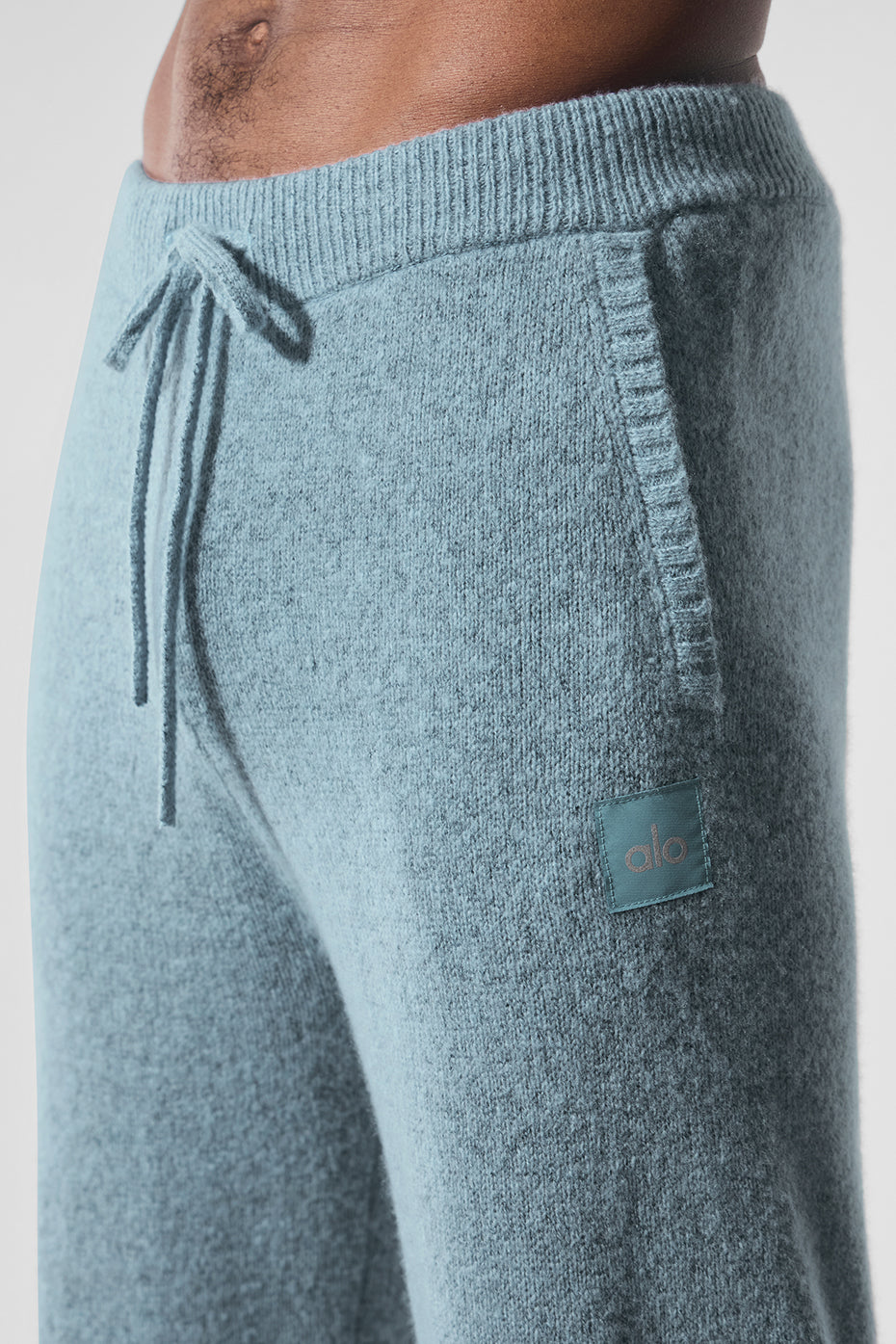 Wool Cashmere New Class Sweatpant - Celestial Blue Granite Heather — photo 4