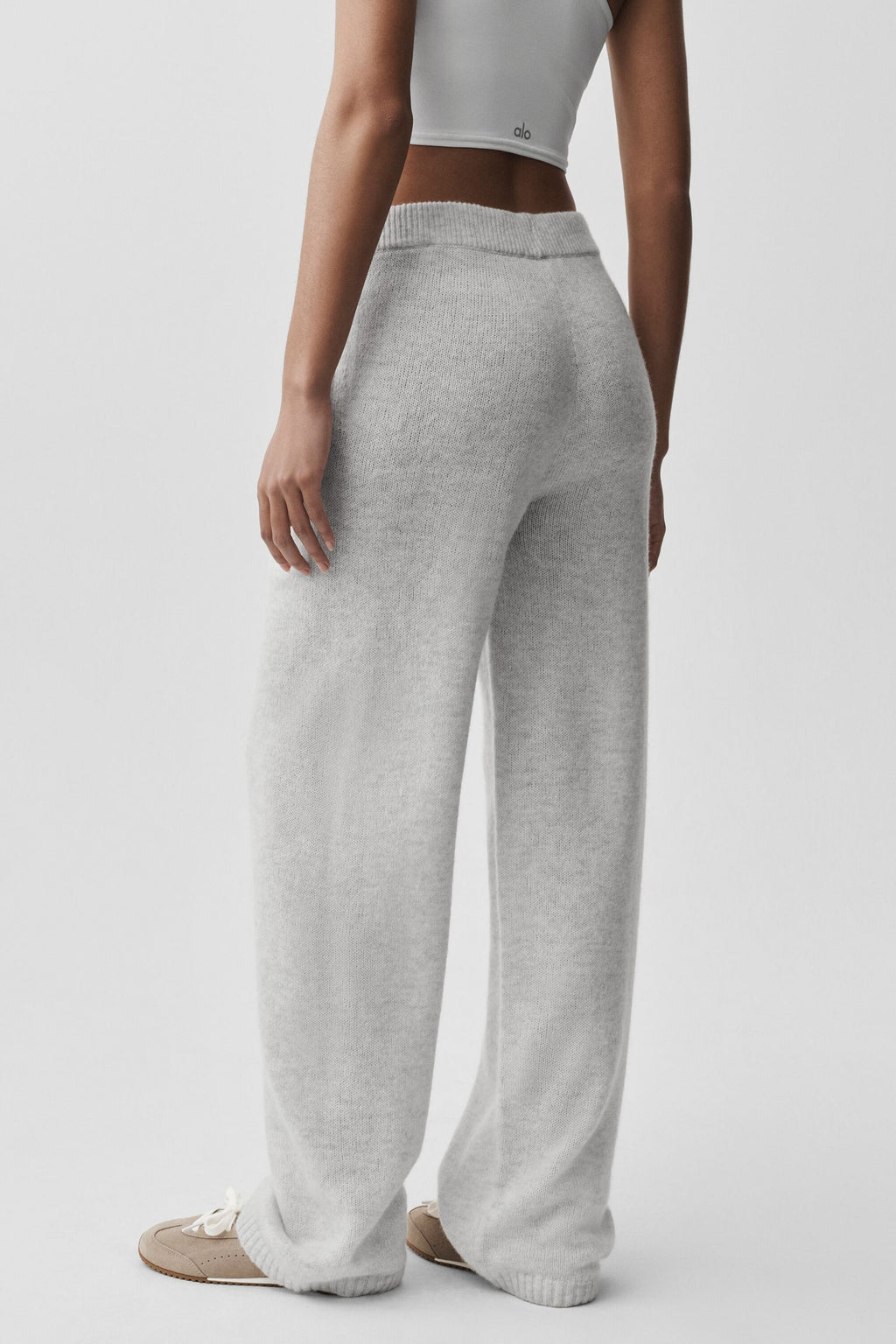 Wool Cashmere New Class Sweatpant - White Heather — photo 2