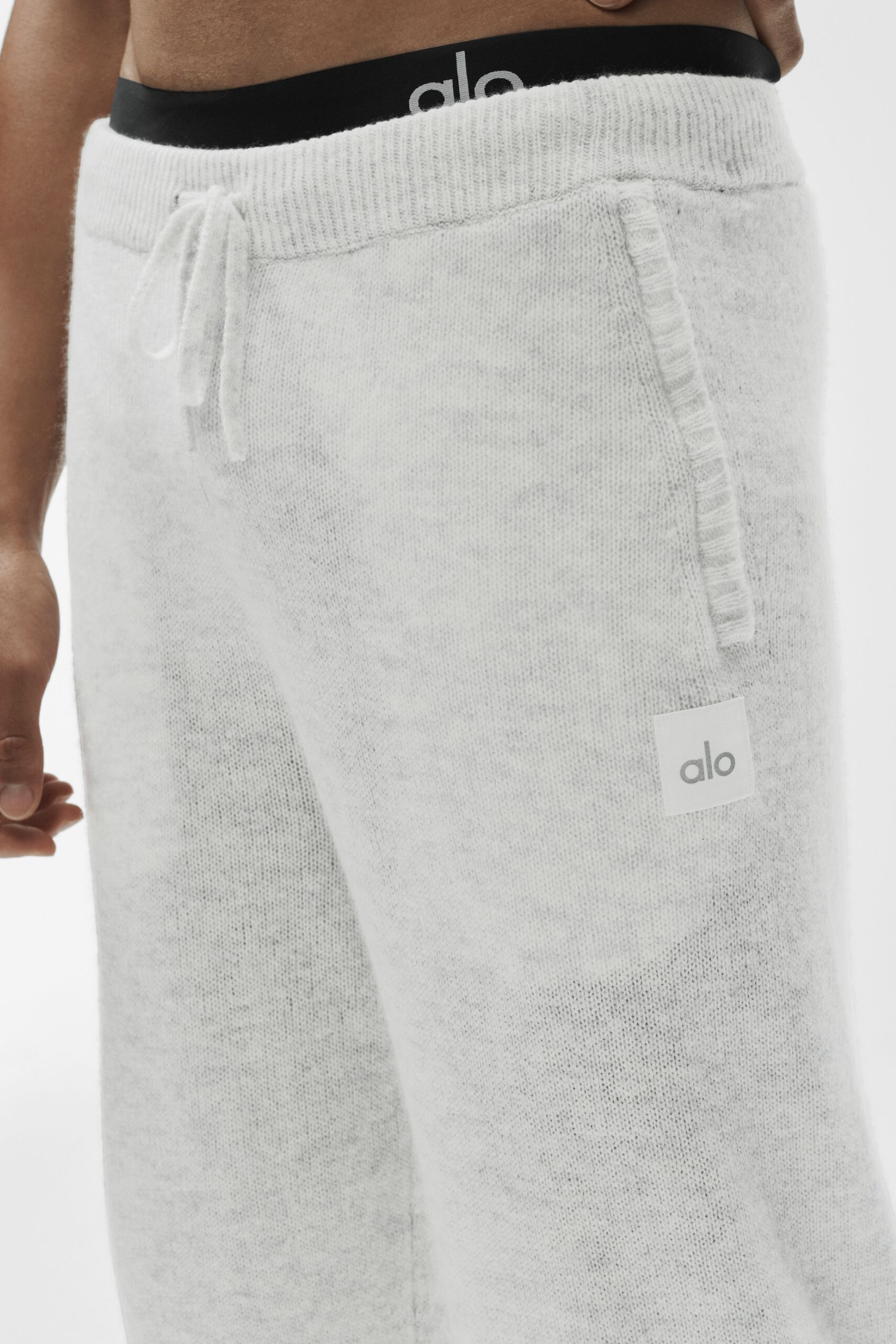 Wool Cashmere New Class Sweatpant - White Heather — photo 3