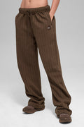 Pinstripe Straight Leg Sweatpant - Espresso Pinstripe — photo 1