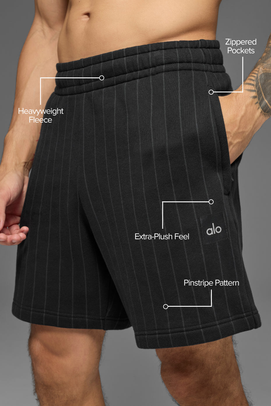 7" Pinstripe Short - Black Pinstripe — photo 2