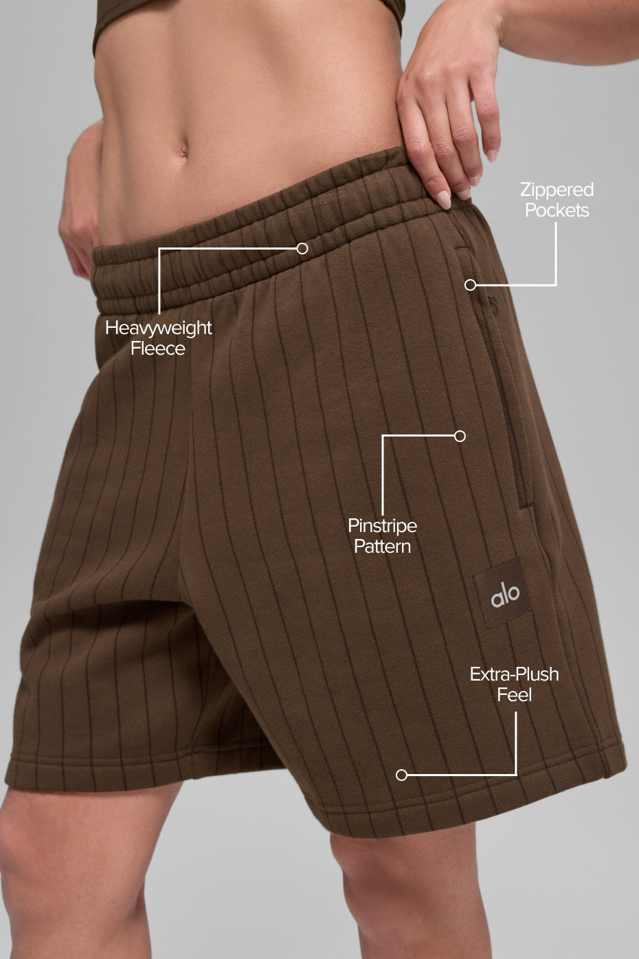 7" Pinstripe Short - Espresso Pinstripe — photo 2