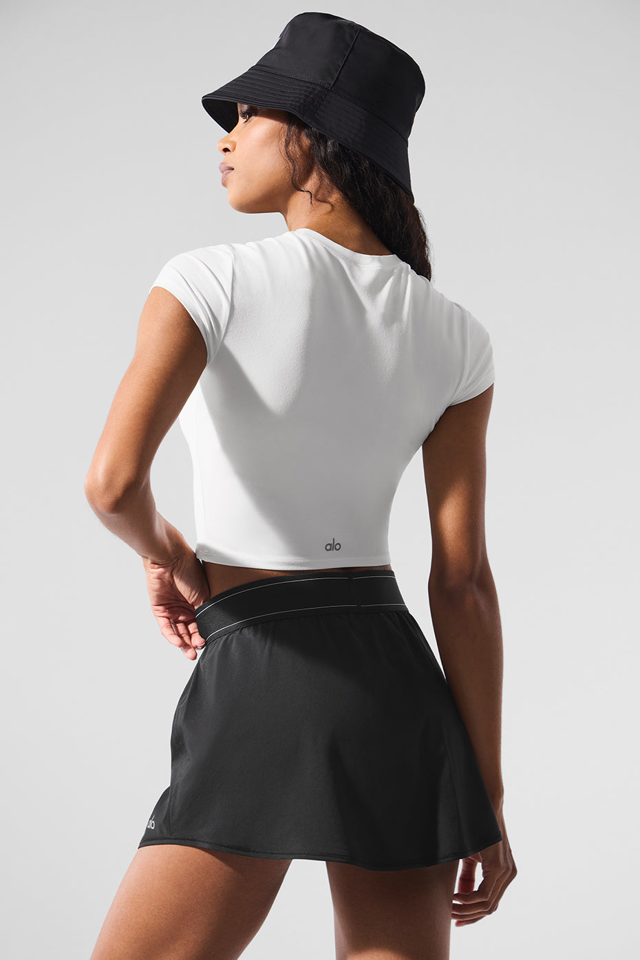 Alosoft Crop Finesse Short Sleeve - White — photo 4