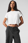 Cropped All Day Short Sleeve - White — photo 1