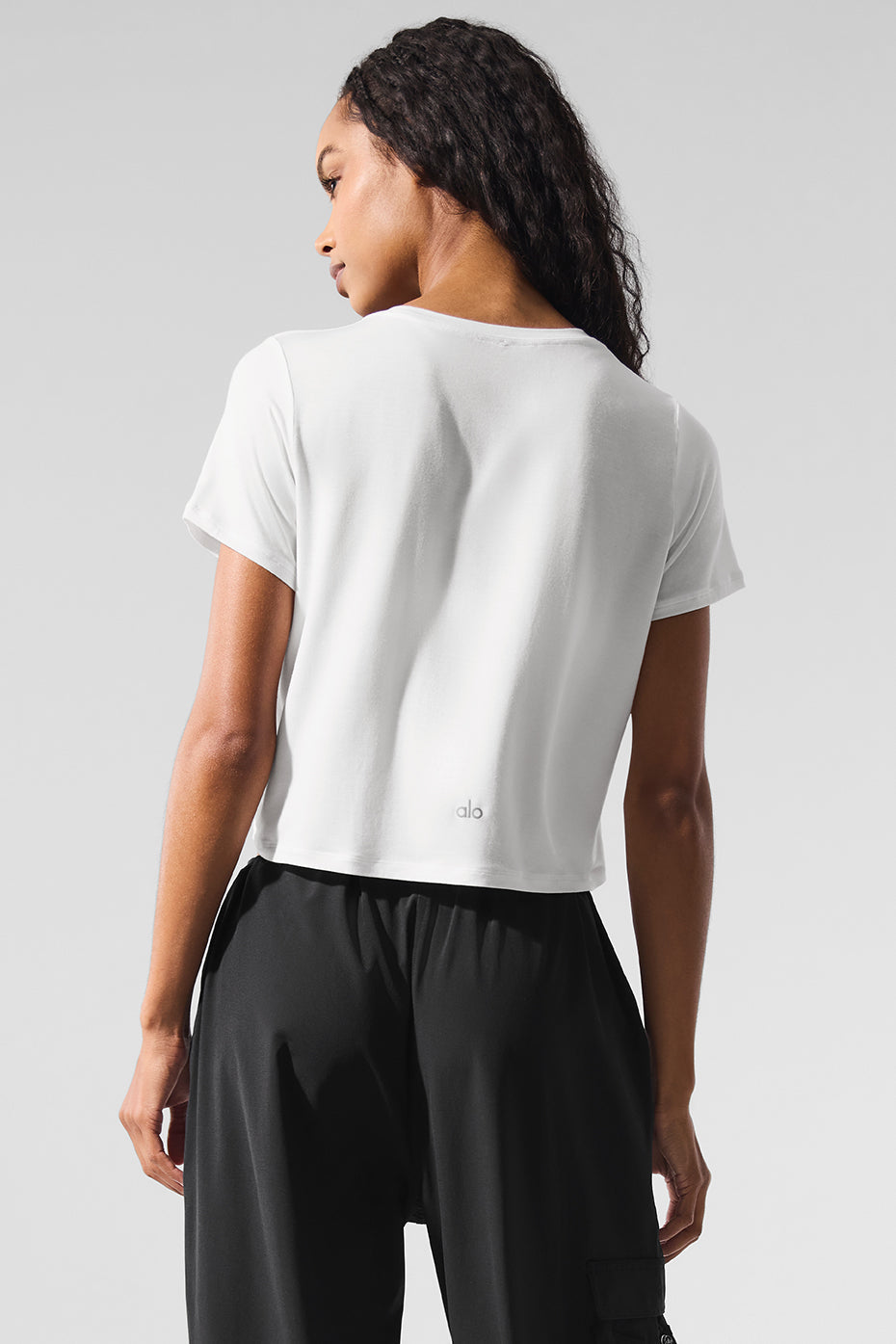 Cropped All Day Short Sleeve - White — photo 2