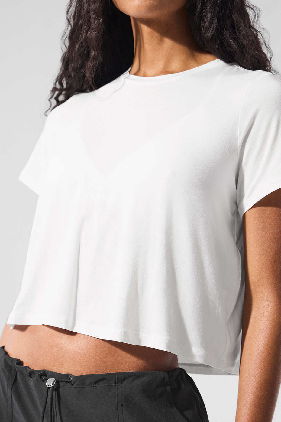 Cropped All Day Short Sleeve - White — photo 4