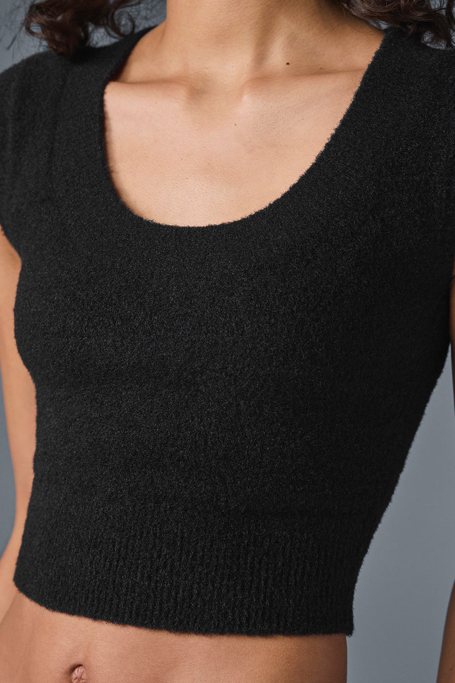 Snuggle Up Sweater Short Sleeve - Black — photo 4
