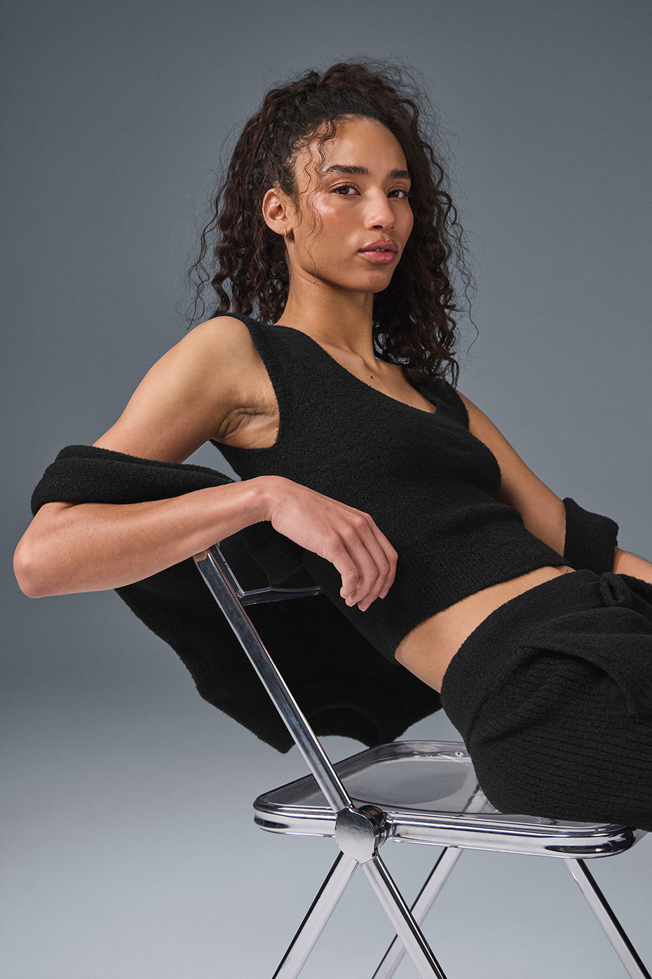Snuggle Up Sweater Short Sleeve - Black — photo 5