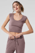 Snuggle Up Sweater Short Sleeve - Mushroom — photo 1