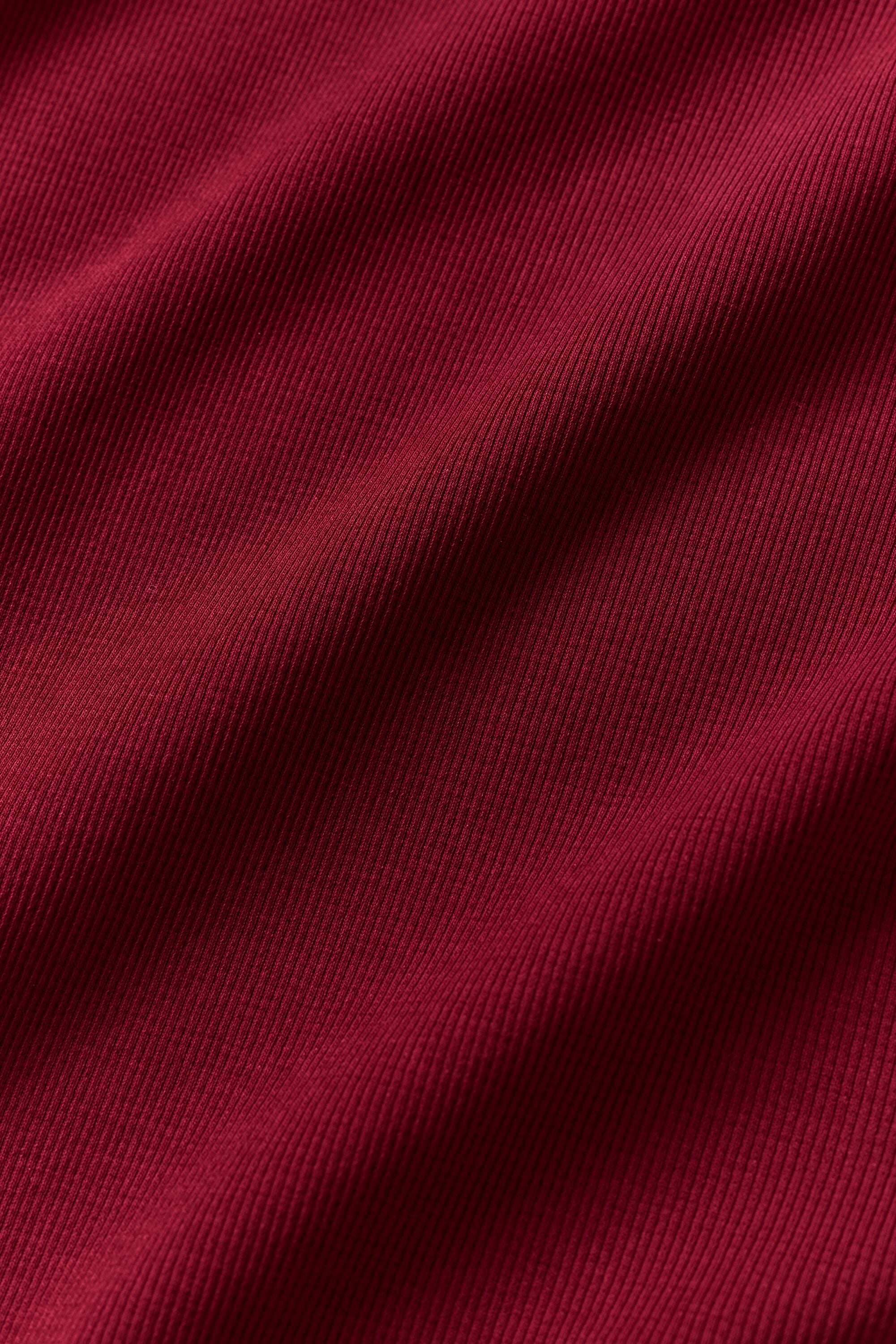 Seamless Modal Ribbed Cropped Short Sleeve - Summer Romance Red — photo 5